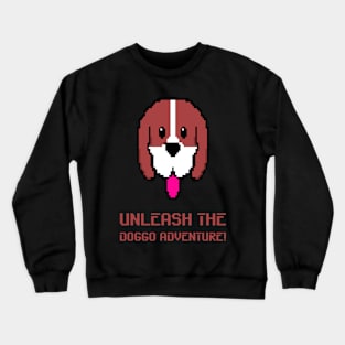 Unleash the doggo adventure 8-bit Crewneck Sweatshirt